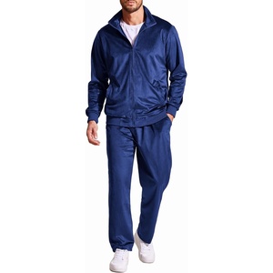 image:imageCOOFANDY Mens 2 Piece Velour Tracksuit Full Zip Jackets Pants Velvet Jogging Suits Sweatsuit SetRoyal Blue