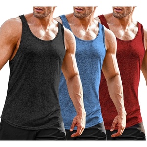 image:imageCOOFANDY Mens 3 Pack Gym Tank Tops YBack Workout Muscle Tee Training Bodybuilding Fitness Sleeveless T Shirts3 PackblackRedNavy Blue