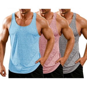 image:imageCOOFANDY Mens 3 Pack Gym Tank Tops YBack Workout Muscle Tee Training Bodybuilding Fitness Sleeveless T Shirts3 Packlight GreyBlueLight Red