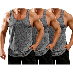 image:imageCOOFANDY Mens 3 Pack Gym Tank Tops YBack Workout Muscle Tee Training Bodybuilding Fitness Sleeveless T ShirtsDark GreyDark GreyDark Grey