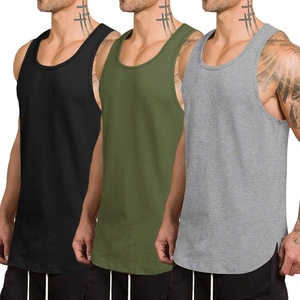 image:imageCOOFANDY Mens 3 Pack Quick Dry Workout Tank Top Gym Muscle Tee Fitness Bodybuilding Sleeveless T ShirtBlackGray Army Green