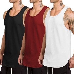 image:imageCOOFANDY Mens 3 Pack Quick Dry Workout Tank Top Gym Muscle Tee Fitness Bodybuilding Sleeveless T ShirtBlackWine RedWhite