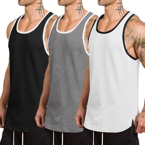 image:imageCOOFANDY Mens 3 Pack Quick Dry Workout Tank Top Gym Muscle Tee Fitness Bodybuilding Sleeveless T ShirtStripe BlackWhiteGrey