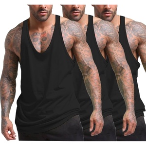 image:imageCOOFANDY Mens 3 Pack Tank Tops Gym Workout Shirt YBack Sleeveless Muscle Fitness Bodybuilding Tank ShirtsBlackBlackBlack