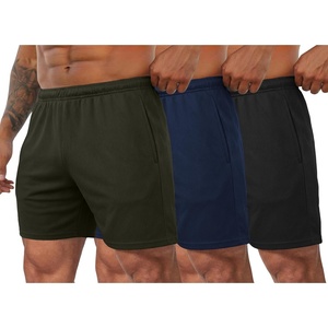 image:imageCOOFANDY Mens 3 Pack Workout Gym Shorts Mesh Athletic Shorts Lightweight Bodybuilding Training Short Pants with PocketsBlack  Army Green  Navy Blue