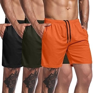 image:imageCOOFANDY Mens 3 Pack Workout Gym Shorts Mesh Athletic Shorts Lightweight Bodybuilding Training Short Pants with PocketsBlack  Army Green  Orange