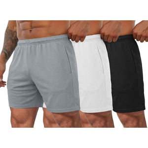 image:imageCOOFANDY Mens 3 Pack Workout Gym Shorts Mesh Athletic Shorts Lightweight Bodybuilding Training Short Pants with PocketsBlack  White  Gray