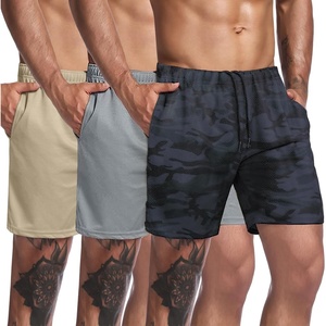 image:imageCOOFANDY Mens 3 Pack Workout Gym Shorts Mesh Athletic Shorts Lightweight Bodybuilding Training Short Pants with PocketsBlack Camo  Gray  Khaki