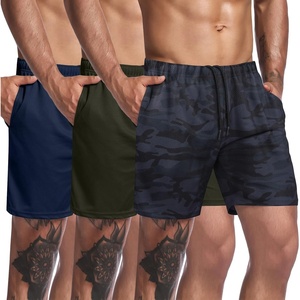 image:imageCOOFANDY Mens 3 Pack Workout Gym Shorts Mesh Athletic Shorts Lightweight Bodybuilding Training Short Pants with PocketsBlack CamoArmy GreenNavy Blue