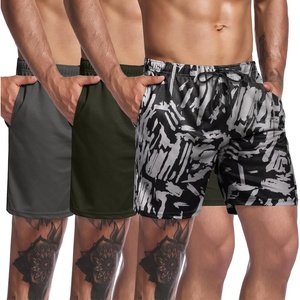 image:imageCOOFANDY Mens 3 Pack Workout Gym Shorts Mesh Athletic Shorts Lightweight Bodybuilding Training Short Pants with PocketsBlack Print  Army Green  Dark Grey