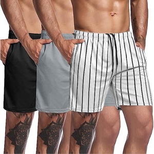 image:imageCOOFANDY Mens 3 Pack Workout Gym Shorts Mesh Athletic Shorts Lightweight Bodybuilding Training Short Pants with PocketsWhite Stripe  Black  Gray