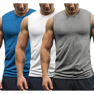 image:imageCOOFANDY Mens 3 Pack Workout Tank Tops Gym Muscle Tee Bodybuilding Fitness Sleeveless T ShirtsBlueWhiteGrey