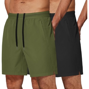 image:imageCOOFANDY Mens Athletic Running Shorts 7 Gym Workout Shorts Lightweight Drawstring Training Shorts with Zipper PocketsBlakArmy Green