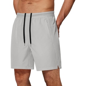 image:imageCOOFANDY Mens Athletic Running Shorts 7 Gym Workout Shorts Lightweight Drawstring Training Shorts with Zipper PocketsLight Grey1 Pack of 1