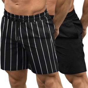 image:imageCOOFANDY Mens Athletic Shorts 7 Inch Quick Dry Stretch Lightweight Gym Workout Shorts with PocketsBlack StripesBlack