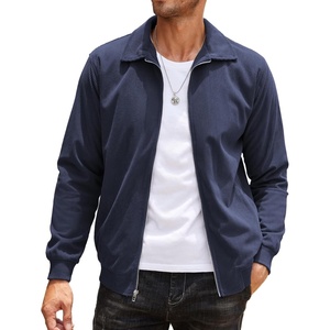 image:imageCOOFANDY Mens Casual Corduroy Jacket Lightweight Zip Up Vintage Jacket Collared Bomber JacketNavy Blue