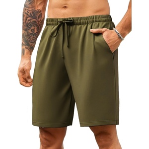 image:imageCOOFANDY Mens Casual Shorts 9 inch Inseam Stretch Beach Shorts Elastic Waist Drawstring Summer ShortsArmy Green