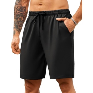 image:imageCOOFANDY Mens Casual Shorts 9 inch Inseam Stretch Beach Shorts Elastic Waist Drawstring Summer ShortsBlack
