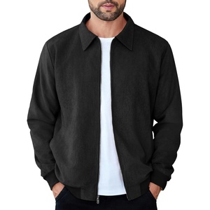 image:imageCOOFANDY Mens Casual Suede Bomber Jacket Lightweight Full Zip Up Jackets Vintage Faux Leather JacketBlack
