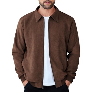 image:imageCOOFANDY Mens Casual Suede Bomber Jacket Lightweight Full Zip Up Jackets Vintage Faux Leather JacketBrown
