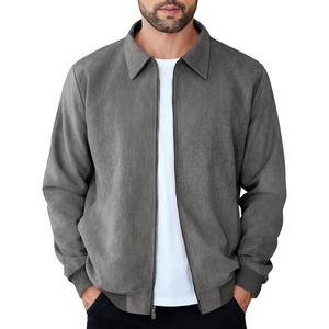 image:imageCOOFANDY Mens Casual Suede Bomber Jacket Lightweight Full Zip Up Jackets Vintage Faux Leather JacketDark Grey