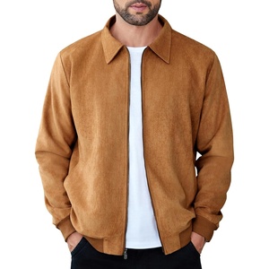 image:imageCOOFANDY Mens Casual Suede Bomber Jacket Lightweight Full Zip Up Jackets Vintage Faux Leather JacketLight Brown