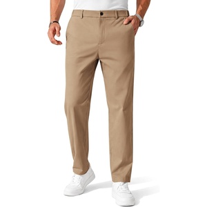 image:imageCOOFANDY Mens Chino Pants Casual Business Dress Pants Stretch Golf Trousers with PocketsKhaki