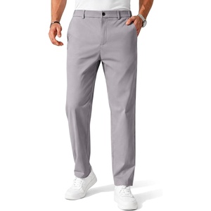 image:imageCOOFANDY Mens Chino Pants Casual Business Dress Pants Stretch Golf Trousers with PocketsLight Gray