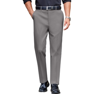 image:imageCOOFANDY Mens Classic Casual Dress Pants Expandable Waist Suit Pant Slim Fit Flat Front SlacksMoon Grey