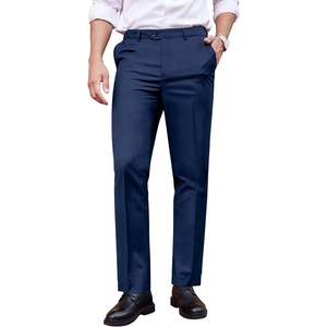 image:imageCOOFANDY Mens Classic Fit Dress Pants Flat Front Straight Formal Pants Wrinkle Free Expandable Waist Suit PantsBlue