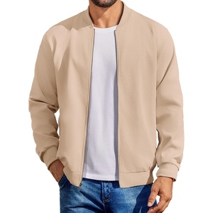 image:imageCOOFANDY Mens Cotton Bomber Jacket Lightweight Flight Jackets Casual Softshell Varisty JacketKhaki1