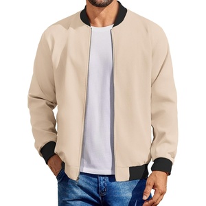 image:imageCOOFANDY Mens Cotton Bomber Jacket Lightweight Flight Jackets Casual Softshell Varisty JacketMoon Gray