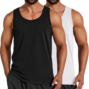image:imageCOOFANDY Mens Cotton Tank Tops Workout Summer Sleeveless Muscle Gym Shirts Athletic Beach Tee Shirt PackBlackwhite