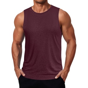 image:imageCOOFANDY Mens Dry Fit Workout Tank Top Sleeveless Gym Muscle Shirt UPF 50 Summer Running Athletic TshirtsDark Red