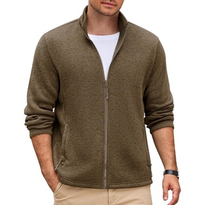 image:imageCOOFANDY Mens Fleece Jacket Zip Up Lightweight Sweater Jackets Casual Warm with Pockets for Home Office HikingBrown