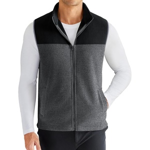 image:imageCOOFANDY Mens FullZip Polar Fleece Vest Sleeveless Jacket Casual OuterwearBlackCharcoal