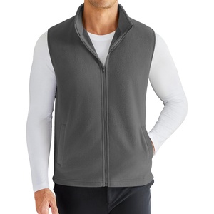 image:imageCOOFANDY Mens FullZip Polar Fleece Vest Sleeveless Jacket Casual OuterwearDark Grey
