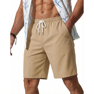 image:imageCOOFANDY Mens Hawaiian Beach Shorts Elastic Waist Drawstring Lightweight Summer Casual Shorts with PocketKhaki
