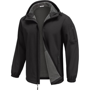 image:imageCOOFANDY Mens Hooded Softshell Jacket Waterproof Fleece Lined Windbreaker Lightweight Outdoor Hiking JacketBlack