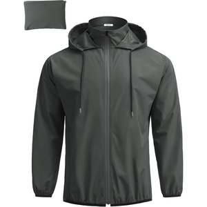 image:imageCOOFANDY Mens Light Rain Jacket with Hood Packable Waterproof Raincoat Golf Rain Gear Travel Hiking WindbreakerDark Gray