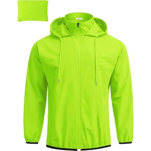 image:imageCOOFANDY Mens Light Rain Jacket with Hood Packable Waterproof Raincoat Golf Rain Gear Travel Hiking WindbreakerGreen