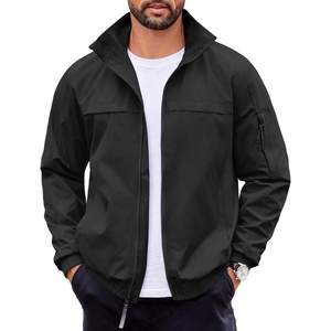 image:imageCOOFANDY Mens Lightweight Bomber Jackets Stand Collar Windbreaker Softshell Jacket Zip Up Coat for Fall OutdoorBlack