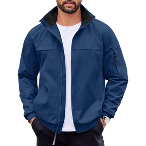 image:imageCOOFANDY Mens Lightweight Bomber Jackets Stand Collar Windbreaker Softshell Jacket Zip Up Coat for Fall OutdoorNavy Blue
