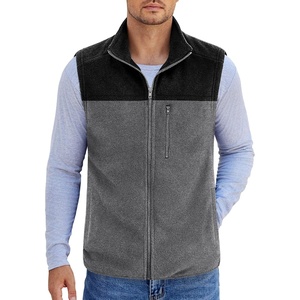 image:imageCOOFANDY Mens Lightweight Fleece Vest Sleeveless Zip Up Warm Jacket Casual Outerwear Vests With PocketsBlackDeep Grey