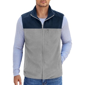 image:imageCOOFANDY Mens Lightweight Fleece Vest Sleeveless Zip Up Warm Jacket Casual Outerwear Vests With PocketsNavyGrey
