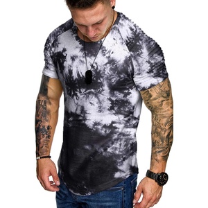 image:imageCOOFANDY Mens Muscle TShirt Pleated Raglan Sleeve Bodybuilding Gym Tee Short Sleeve Fashion Workout Shirts Hipster ShirtType1  Pattern1 Tie Dye