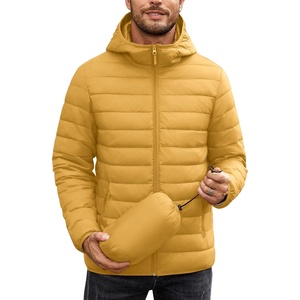 image:imageCOOFANDY Mens Packable Puffer Jacket Lightweight Hooded Insulated Winter Coat Windproof Zipper Down JacketYellow