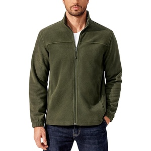 image:imageCOOFANDY Mens Polar Fleece Jacket Lightweight Full Zip Jackets Outdoor Hiking Casual Soft Warm Coat With PocketsArmy Green