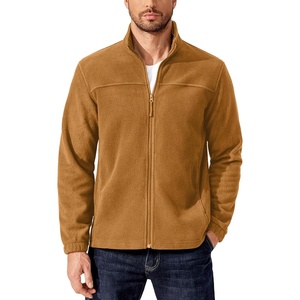 image:imageCOOFANDY Mens Polar Fleece Jacket Lightweight Full Zip Jackets Outdoor Hiking Casual Soft Warm Coat With PocketsLight Brown