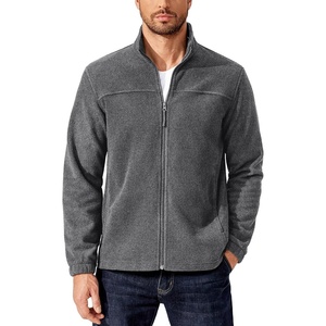 image:imageCOOFANDY Mens Polar Fleece Jacket Lightweight Full Zip Jackets Outdoor Hiking Casual Soft Warm Coat With PocketsMedium Grey